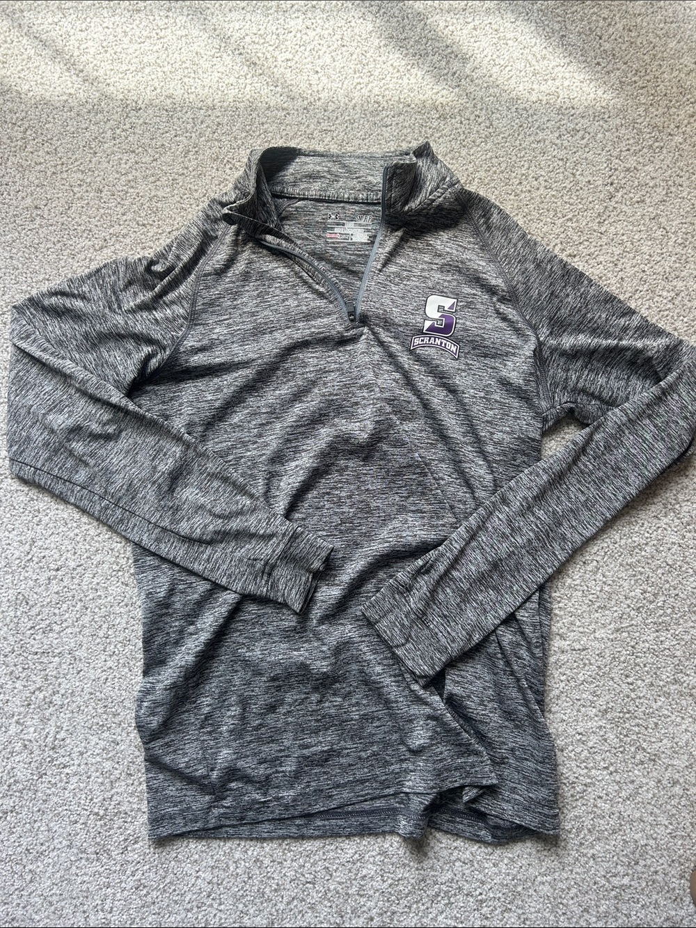 Under Armour Men's Heather Gray Quarter-Zip Pullover